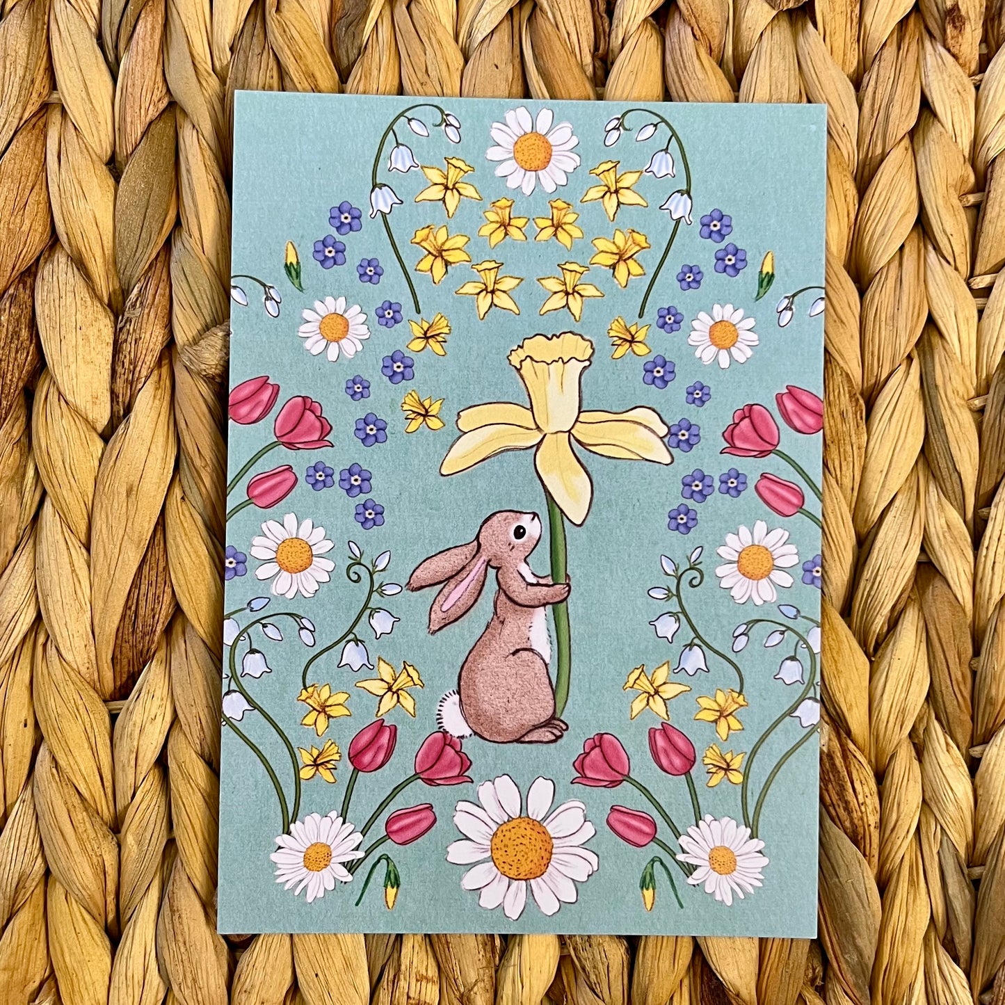 Daffodil Teal | Postcard and Artprint