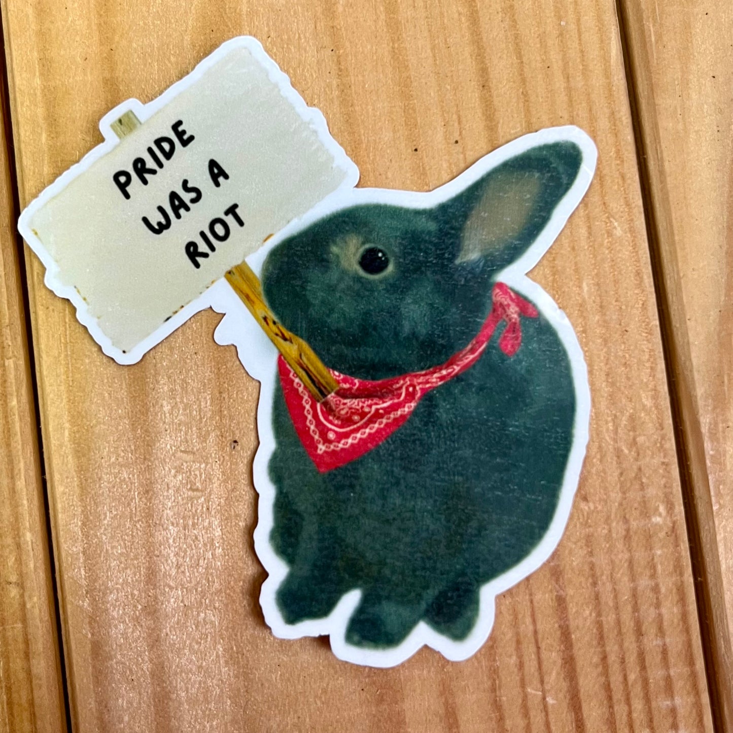 LGBTQ+ Protester Bunny | Sticker