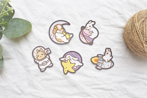 Space Buns Stickers