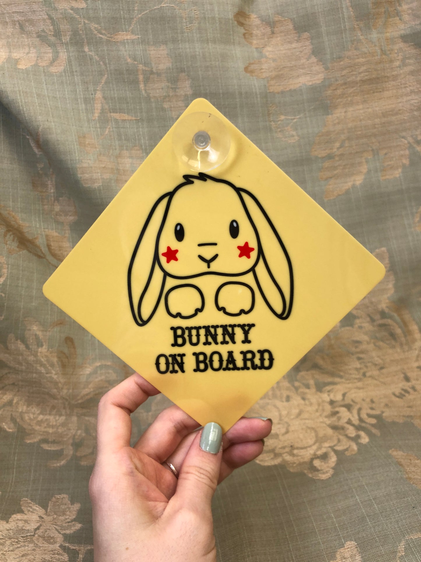 Bunny(s) on Board | Suction Car Sign