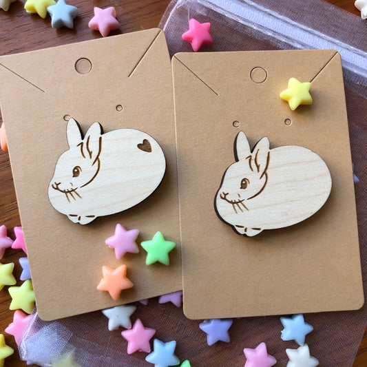 Loaf Bunny | Wooden Pin Badge