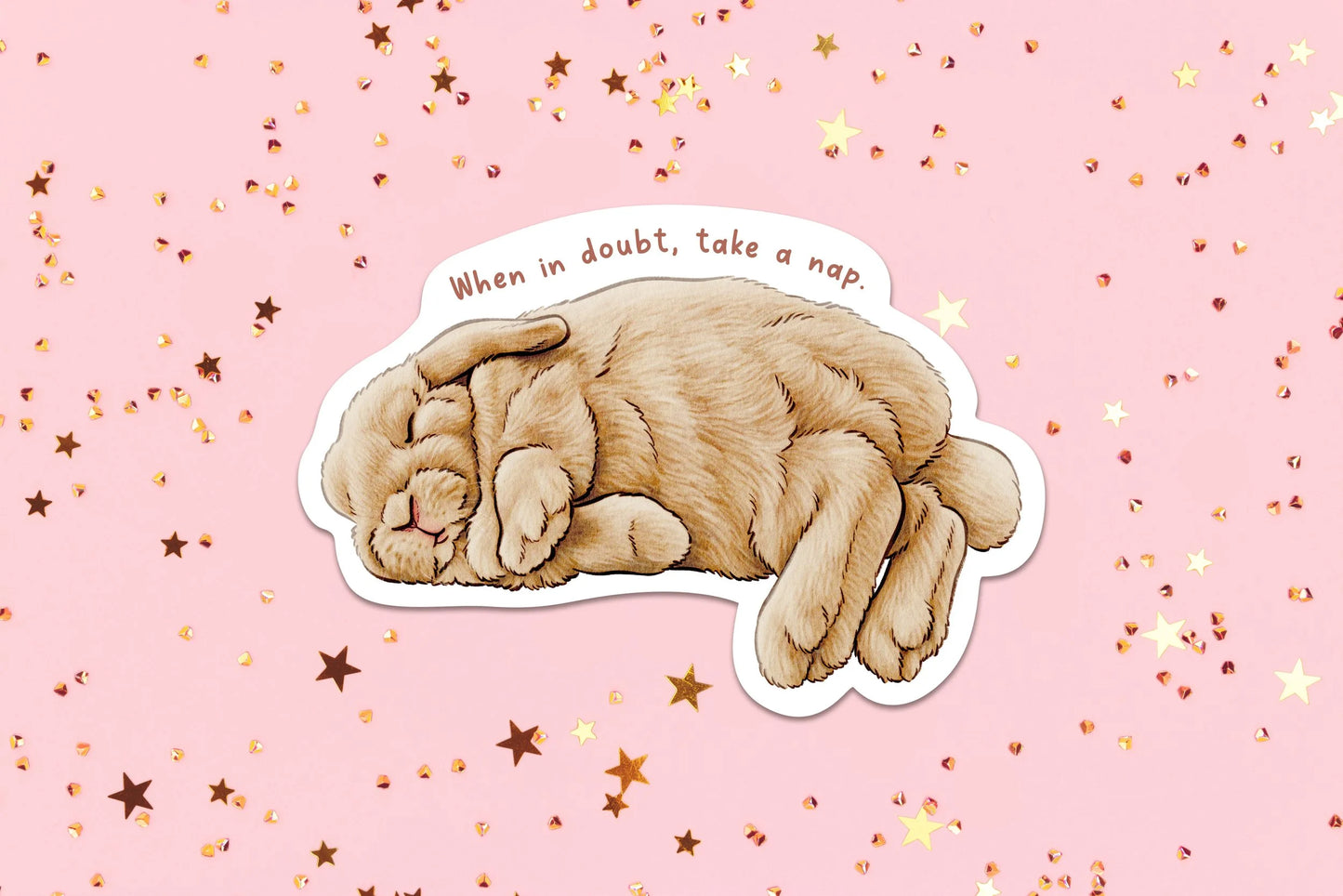 When in doubt take a nap Bunny | Sticker