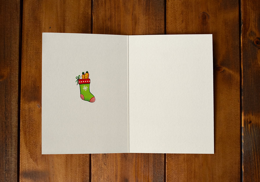 Christmas Bunnies Greeting Card