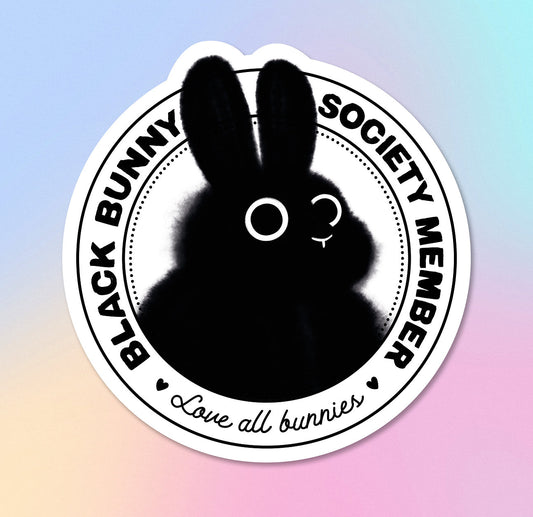 Black Bunny Society Member | Sticker