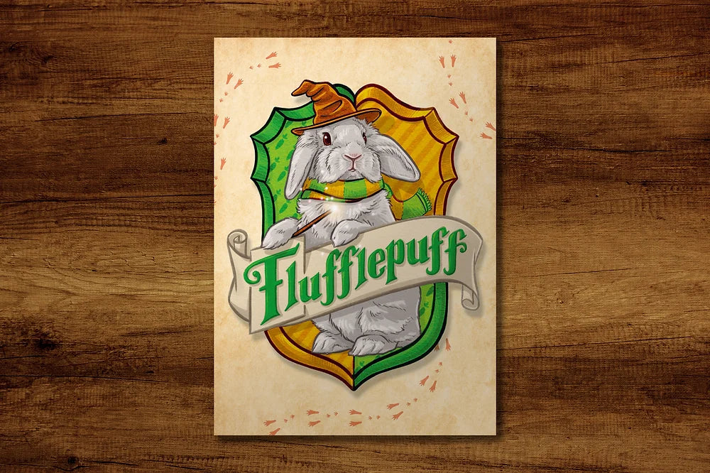 Enchanting Bunnies Postcard Artprint