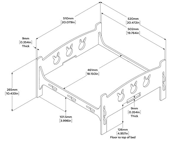 Double Bed | Wooden Rabbit Bed
