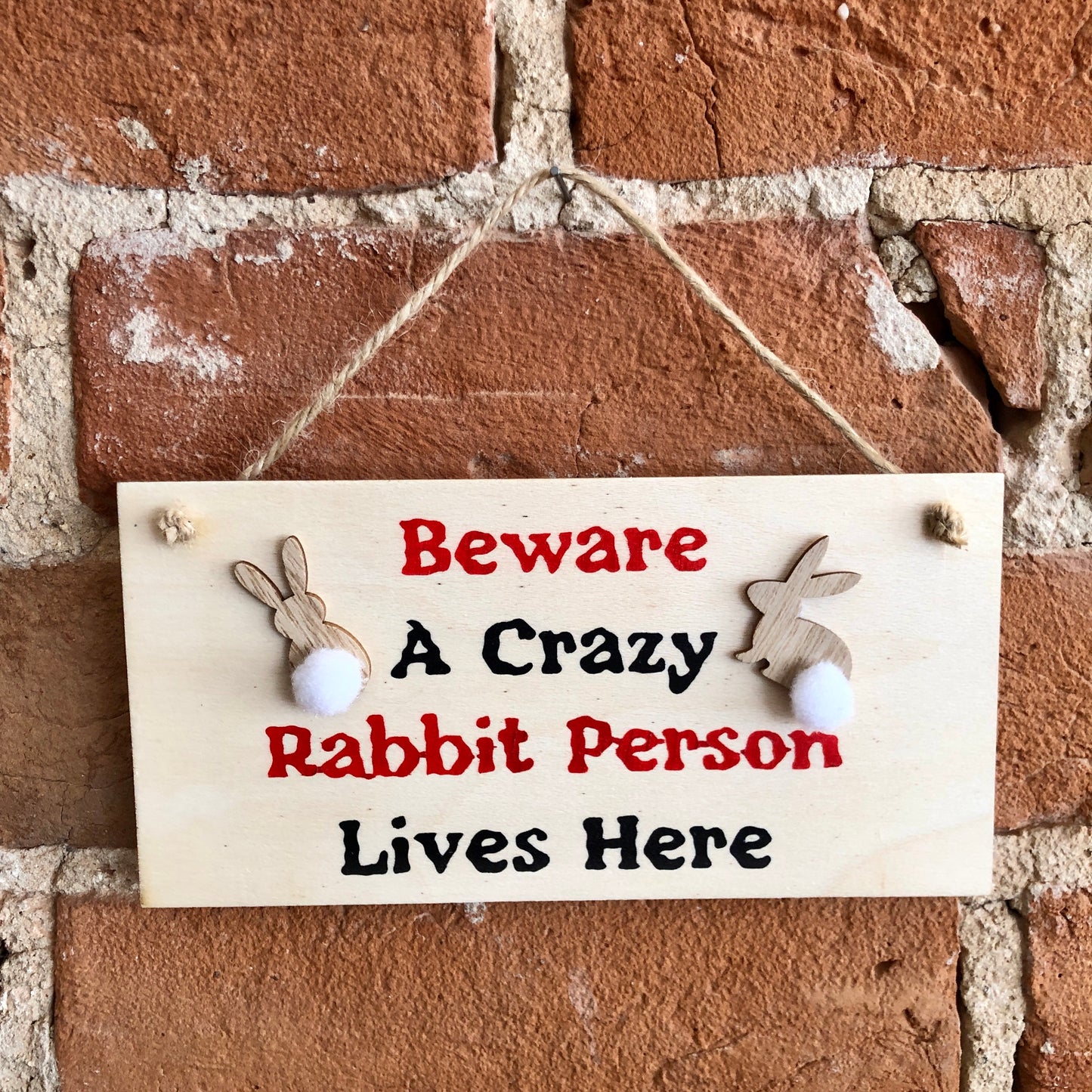 Beware The Bunny & Crazy Rabbit People Signs