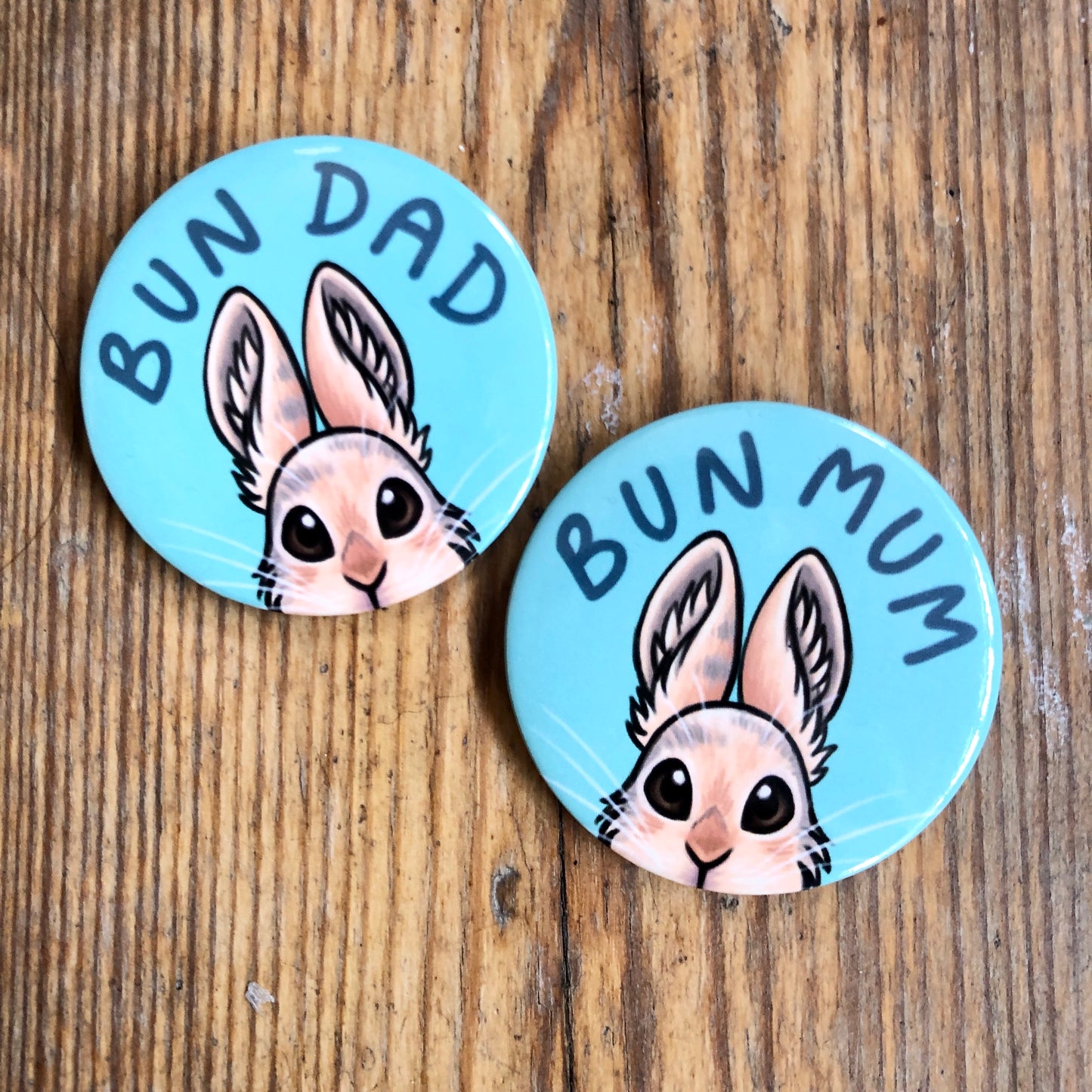 Bunny Mum & Dad Badges