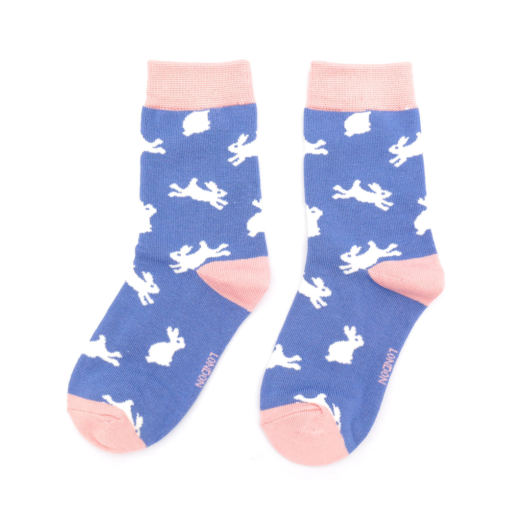 Kids Bamboo Bunnies Ankle Socks | Age 7-9yrs