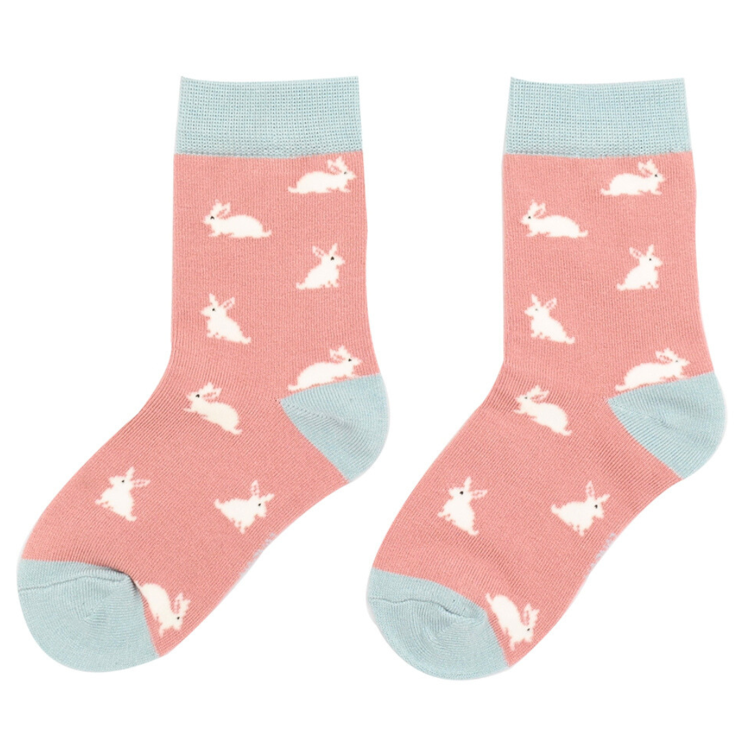 Kids Bamboo Bunnies Ankle Socks | Age 7-9yrs