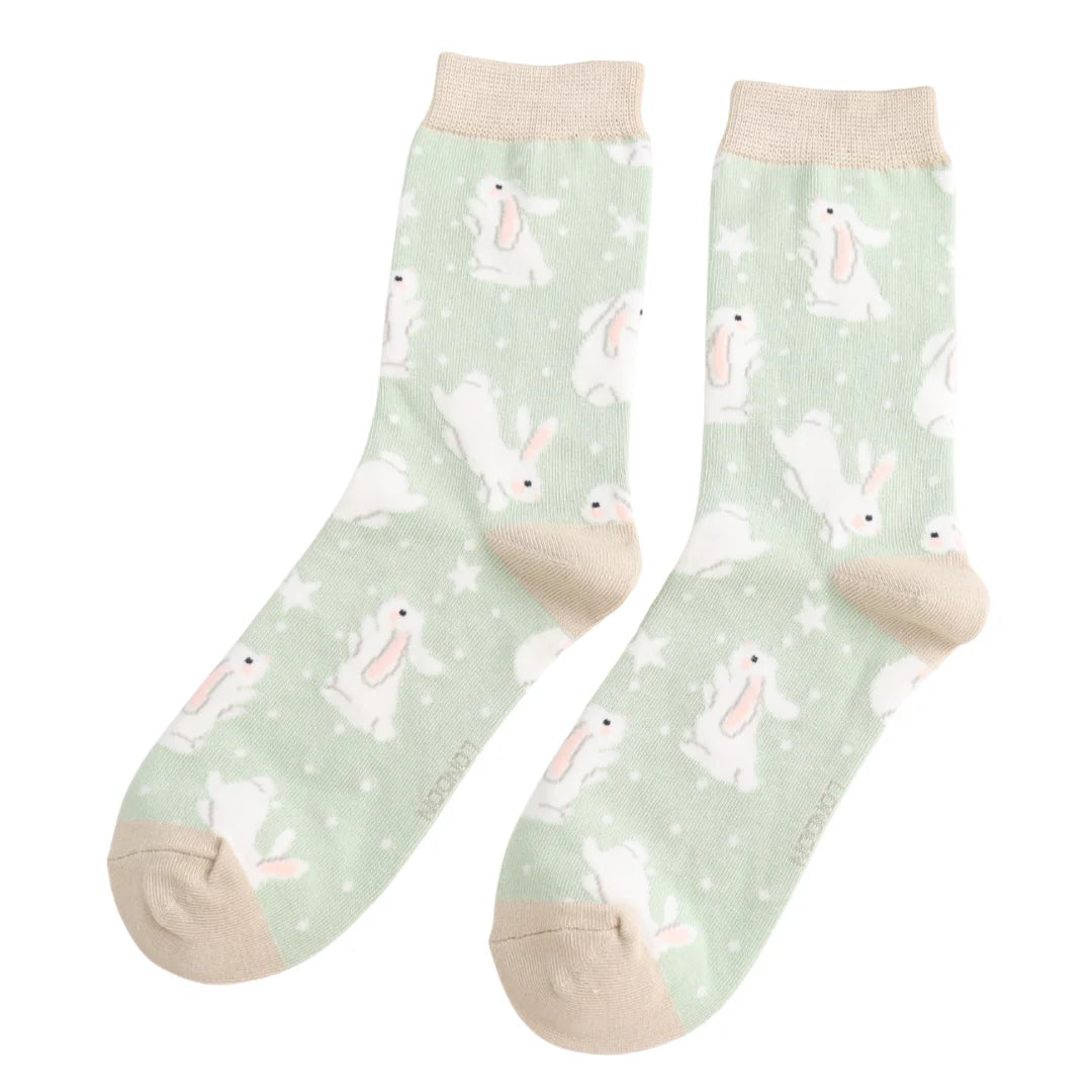 Bamboo Bouncy Bunny Ankle Socks| Size 3-7