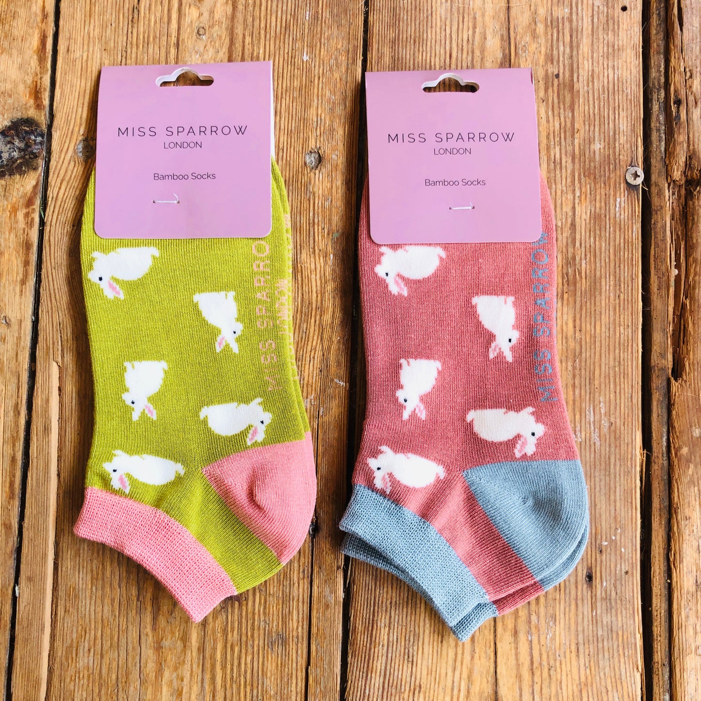 Bamboo Bunny Trainer Socks | Size 3-7