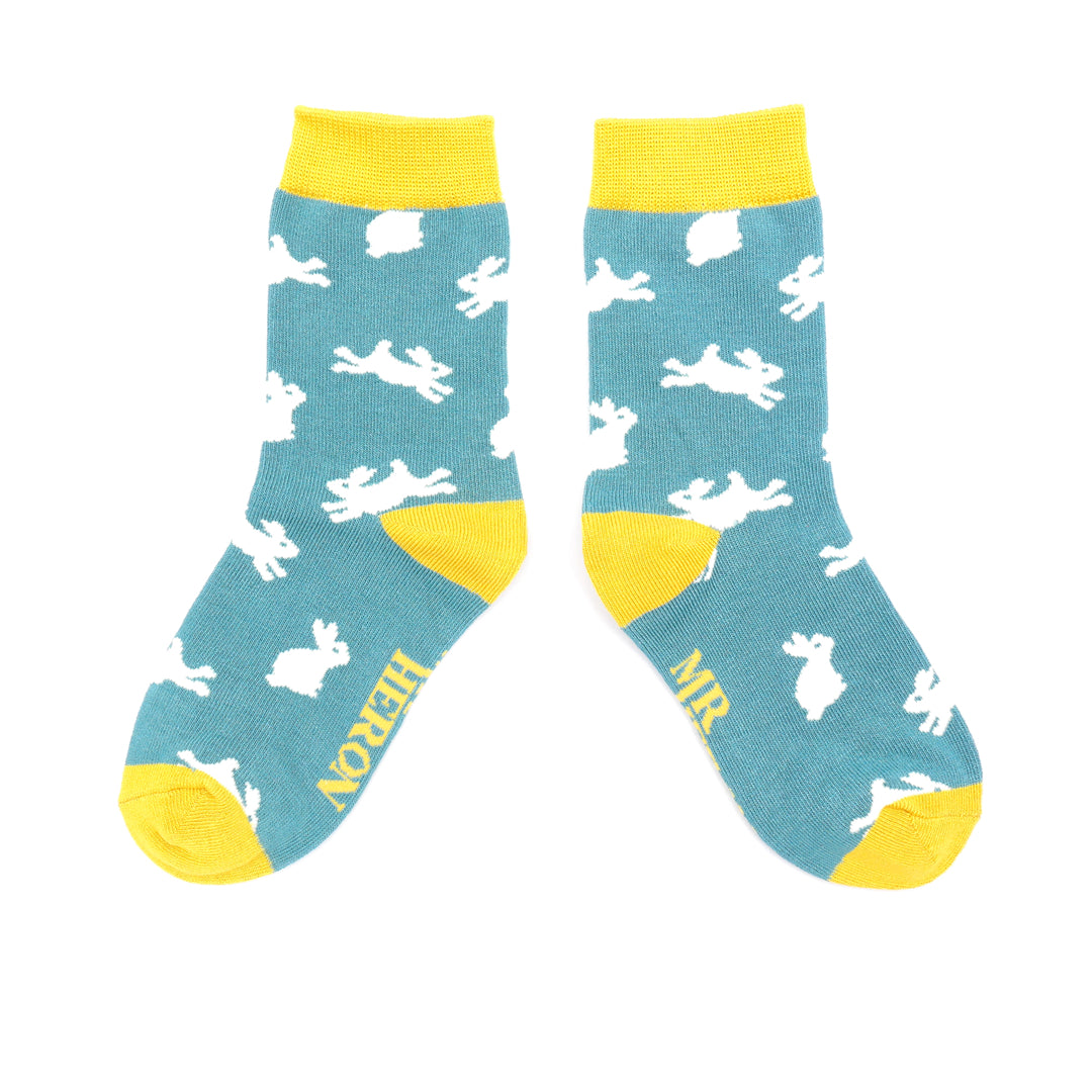 Kids Bamboo Bunnies Ankle Socks | Age 7-9yrs