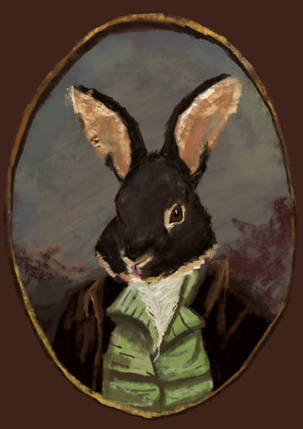Rabbit Burns Art Print