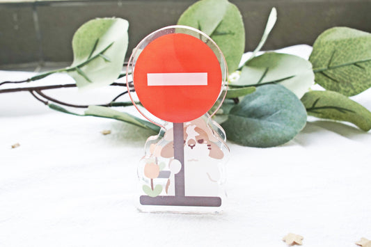 Stop Bunny Acrylic Clip