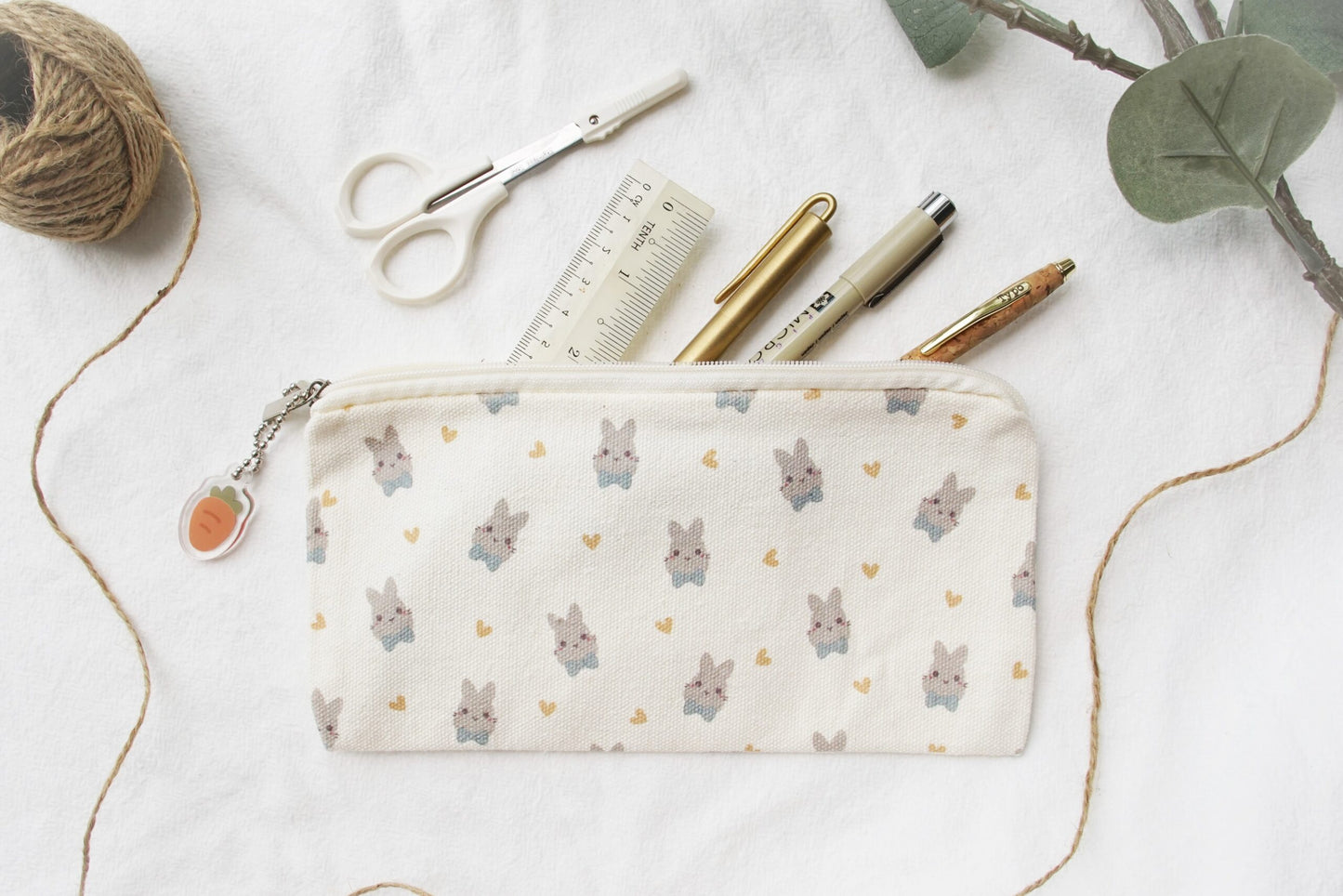 Dapper Rabbit Canvas Pouch