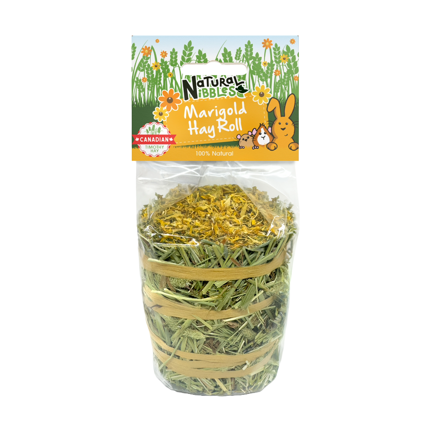 Timothy Hay Rolls | Marigold, Cornflower, Apple, Carrot