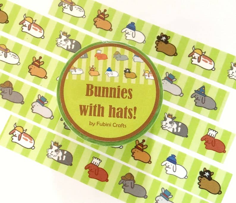 Bunnies with Hats | Washi Tape