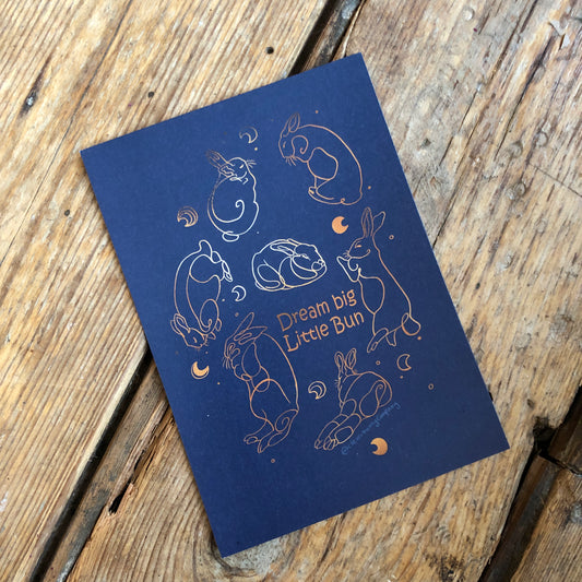 Dream Big Little Bun Postcard