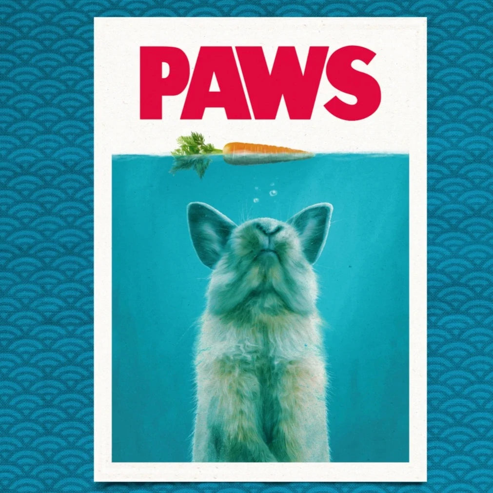 PAWS Bunny Art Print