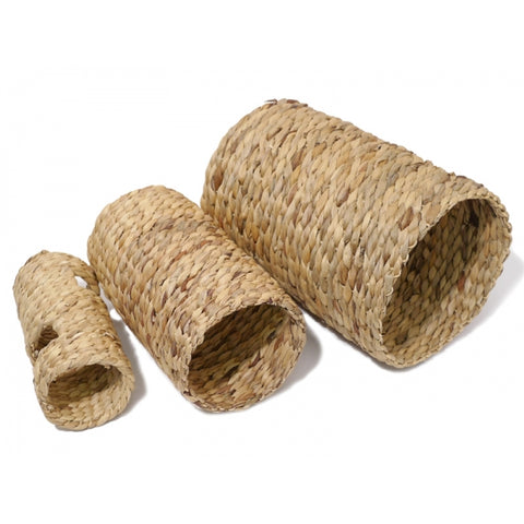 Three rosewood water hyacinth and rattan tunnels, we sell only the largest size for rabbits.