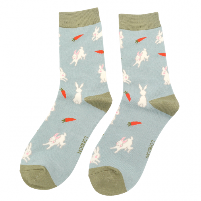Bamboo Bunny and Carrot Ankle Socks| Size 3-7