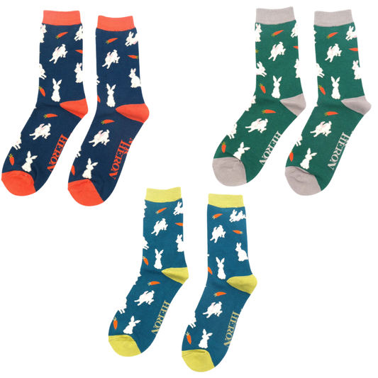 Bamboo Bunny and Carrot Ankle Socks | Size 7-11