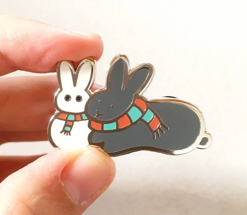 Winter Bunny Buddies| Enamel Pin