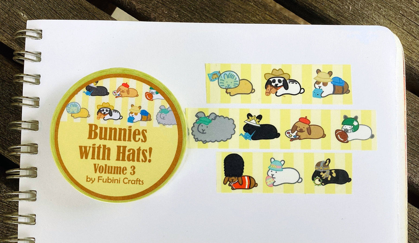 Bunnies with Hats Volume 3 | Washi Tape