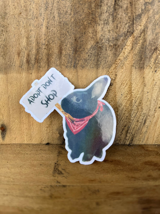 Protester Bunny | Holographic Stickers