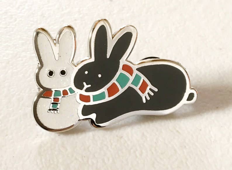 Winter Bunny Buddies| Enamel Pin