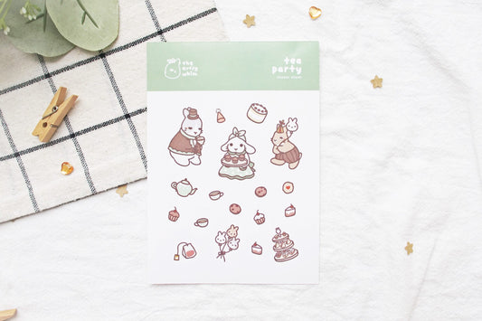 Bunny Tea Party | Sticker Sheet
