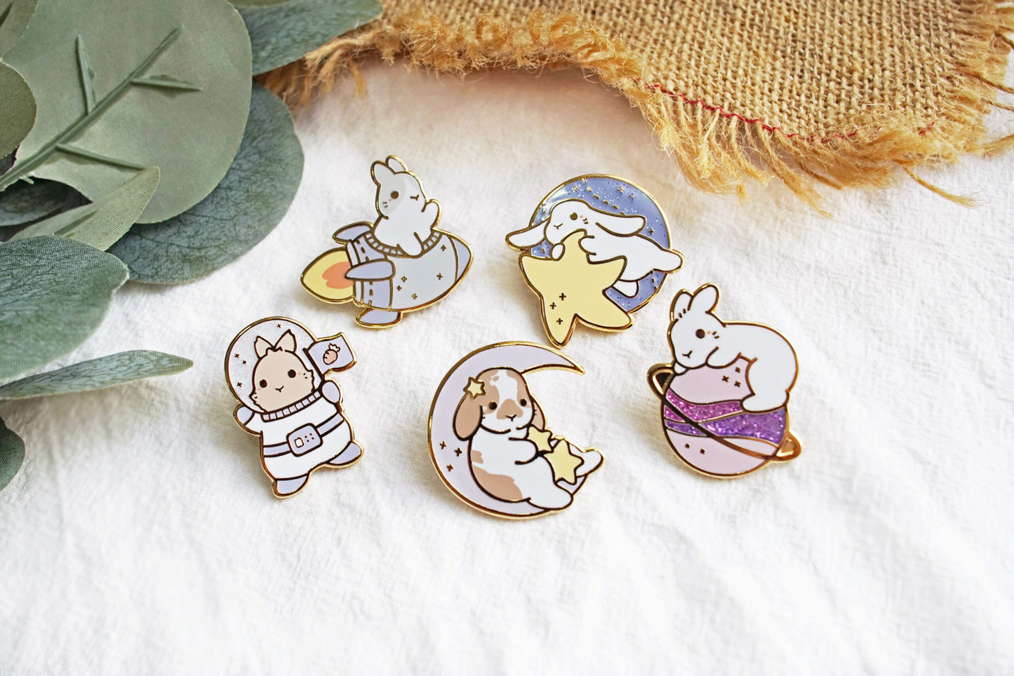 Space Buns Enamel Pins