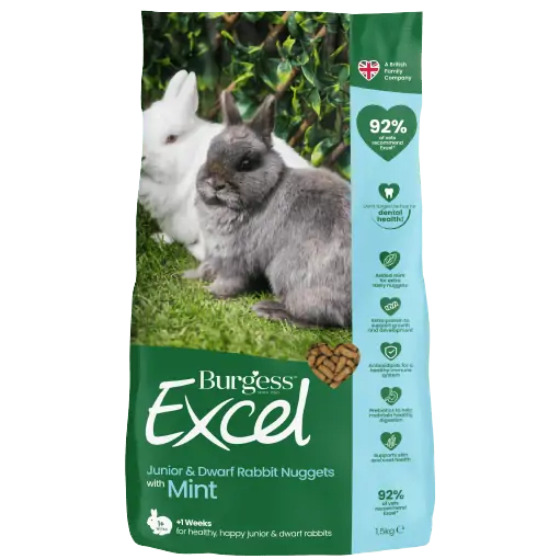 Burgess Excel Rabbit Junior and Dwarf Rabbit Food with Mint