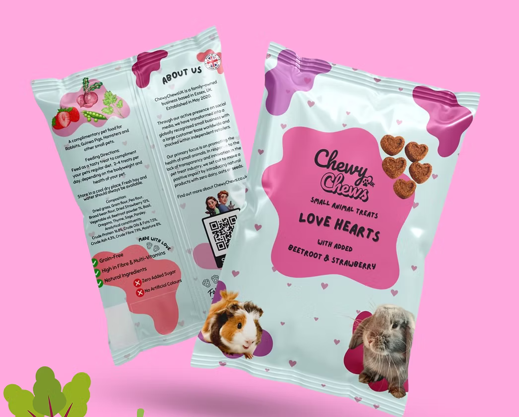 Chewy Chews | Love Hearts |  Beetroot & Strawberry