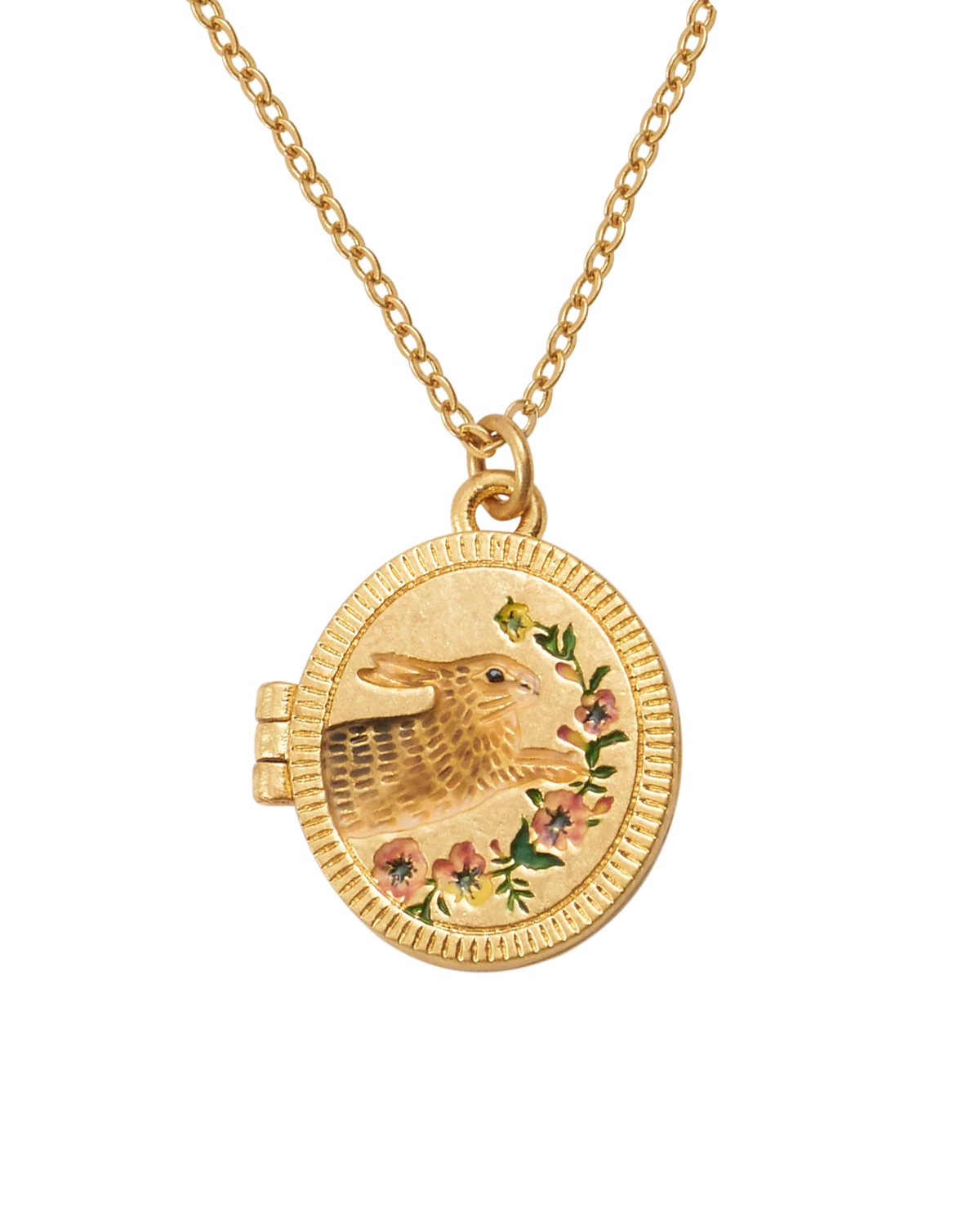 Running Bunny Locket Necklace