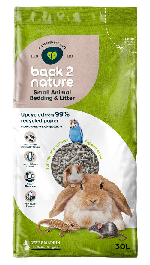 Back 2 Nature Eco Recycled Paper Litter | Litter and Bedding