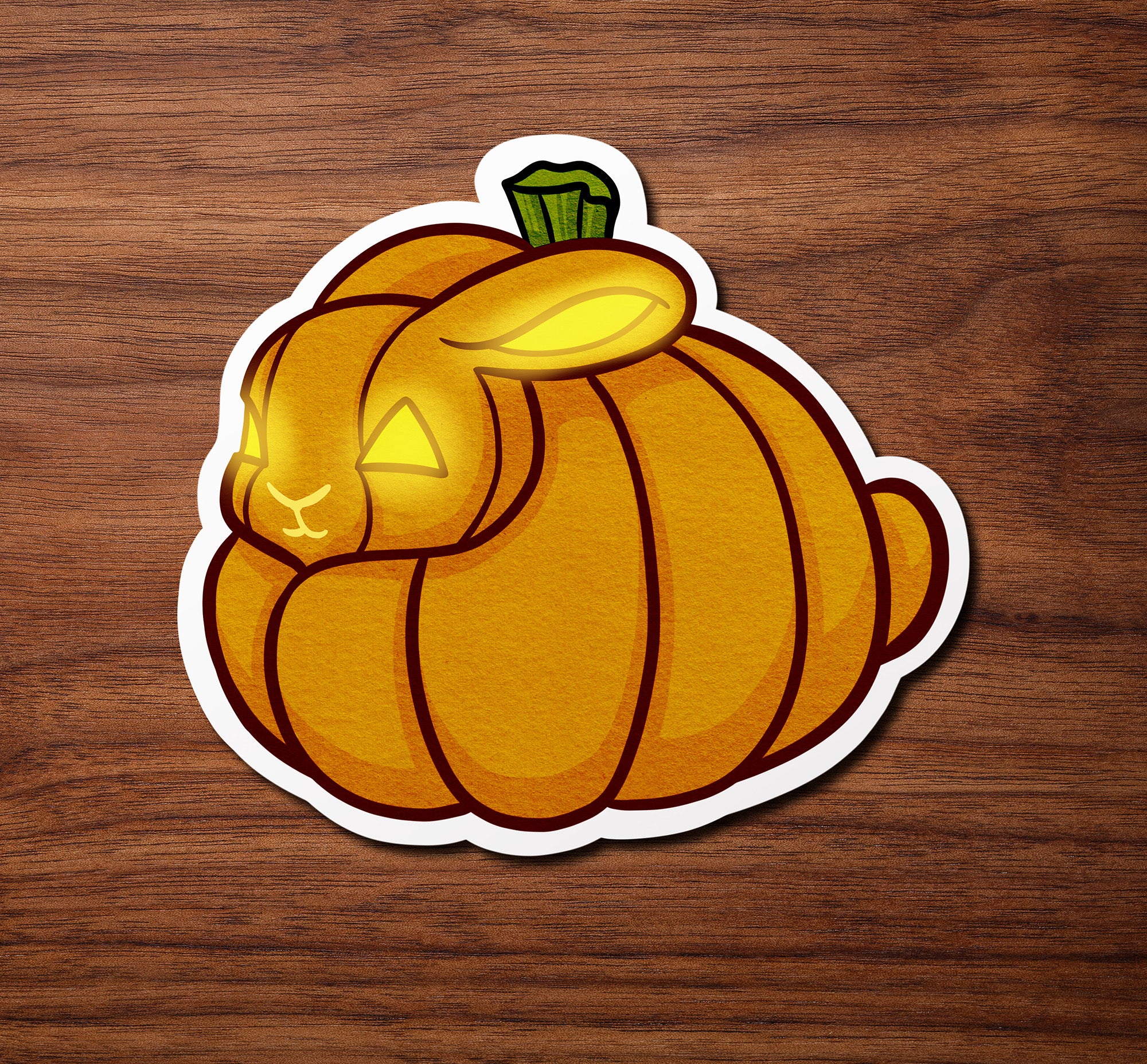 Pumpkin Rabbit Custom Pumpkin Bun | Sticker β Rabbit Retail