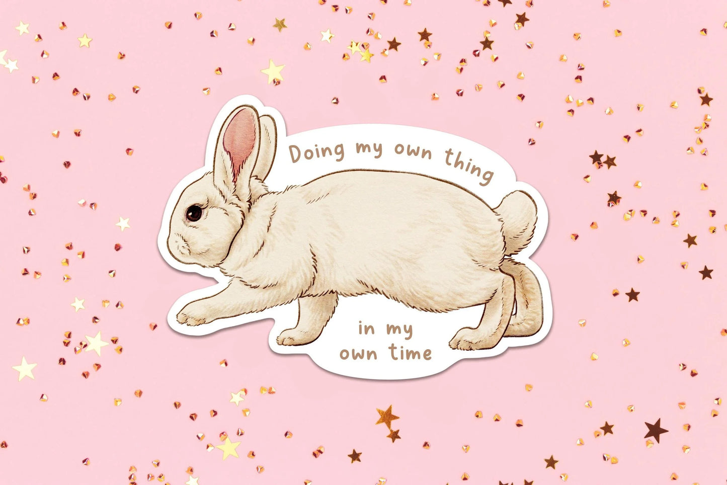 Doing my own thing in my own time Bunny | Sticker