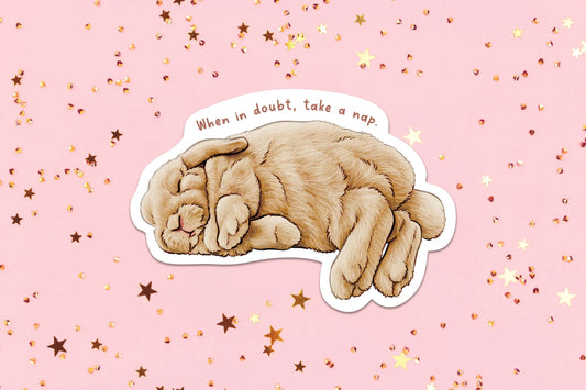 When in doubt take a nap Bunny | Sticker