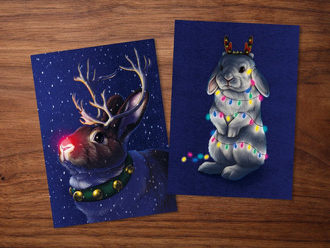 Bundolph and Fairy Lights Postcard and Artprint