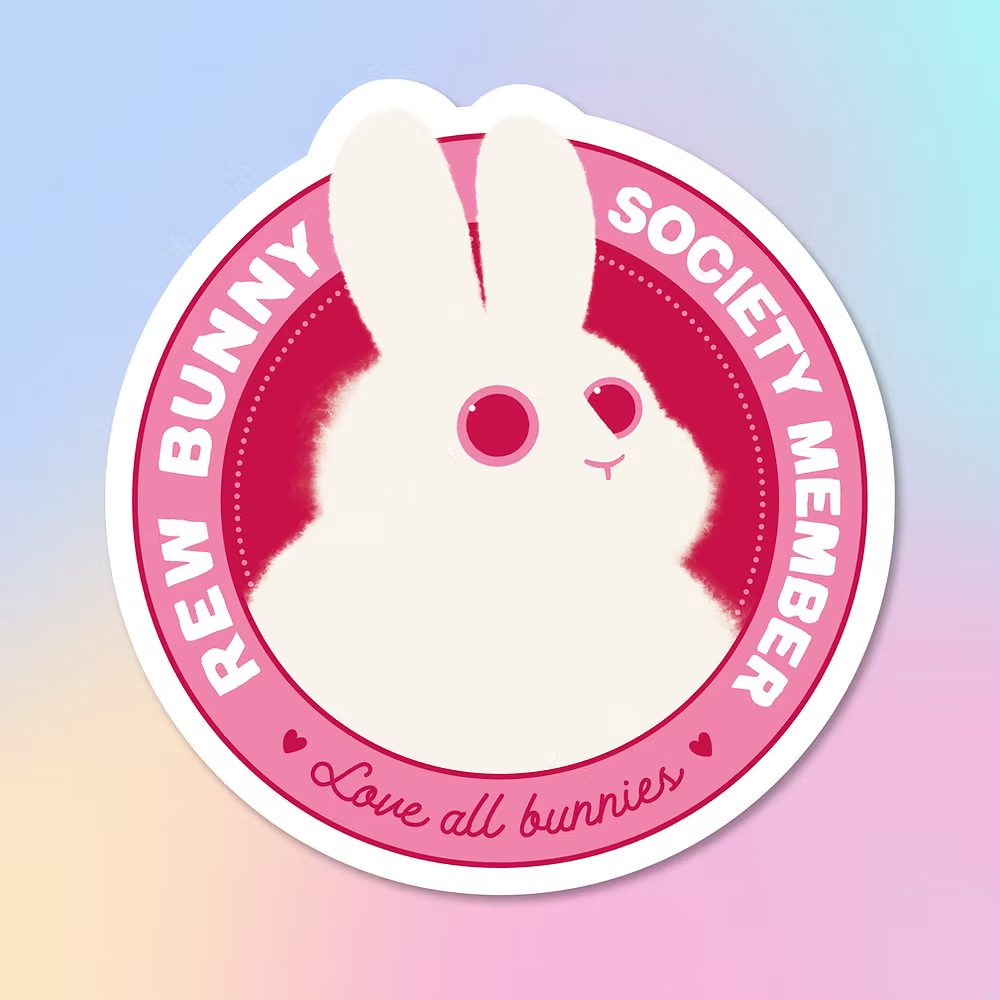 REW Bunny Society Member | Sticker