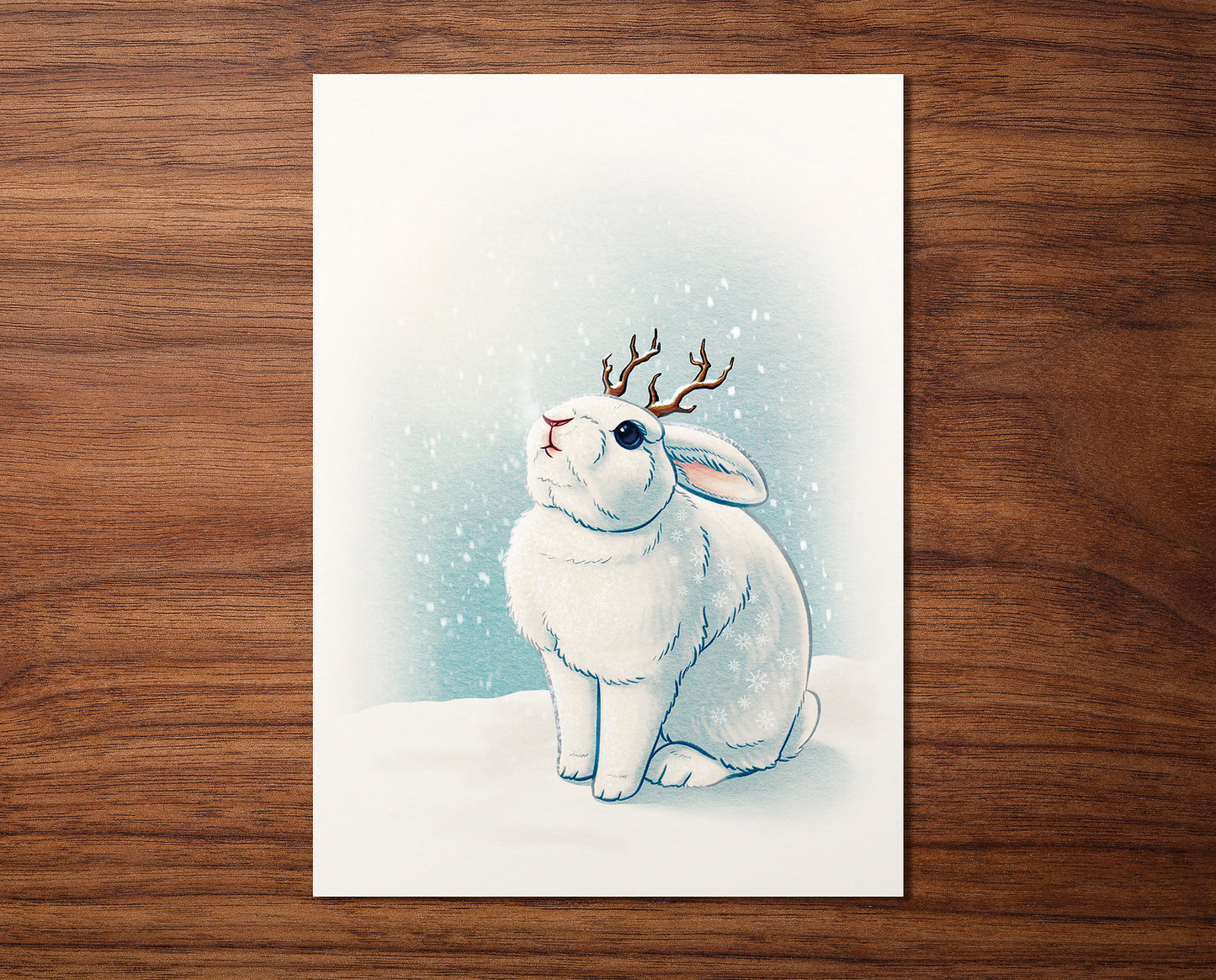 Winter Jackalope | Postcard & A6 Artprint