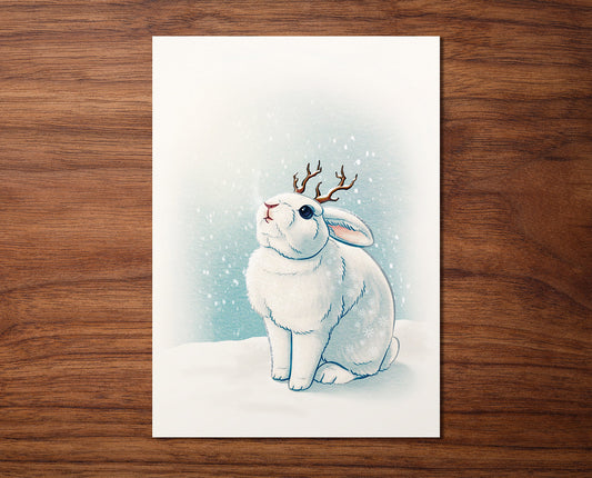 Winter Jackalope | Postcard & A6 Artprint