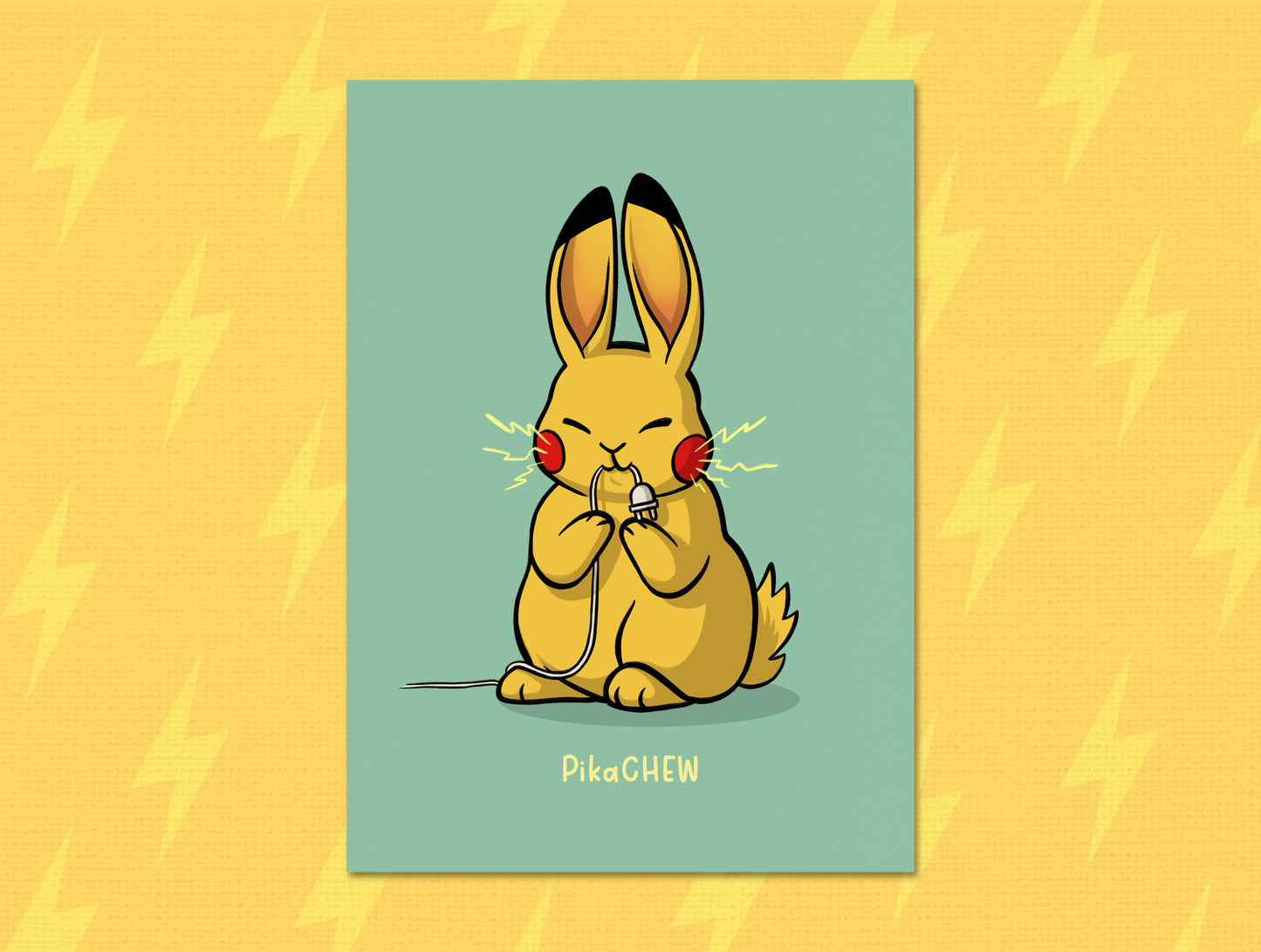 PikaCHEW Postcard & Art Print