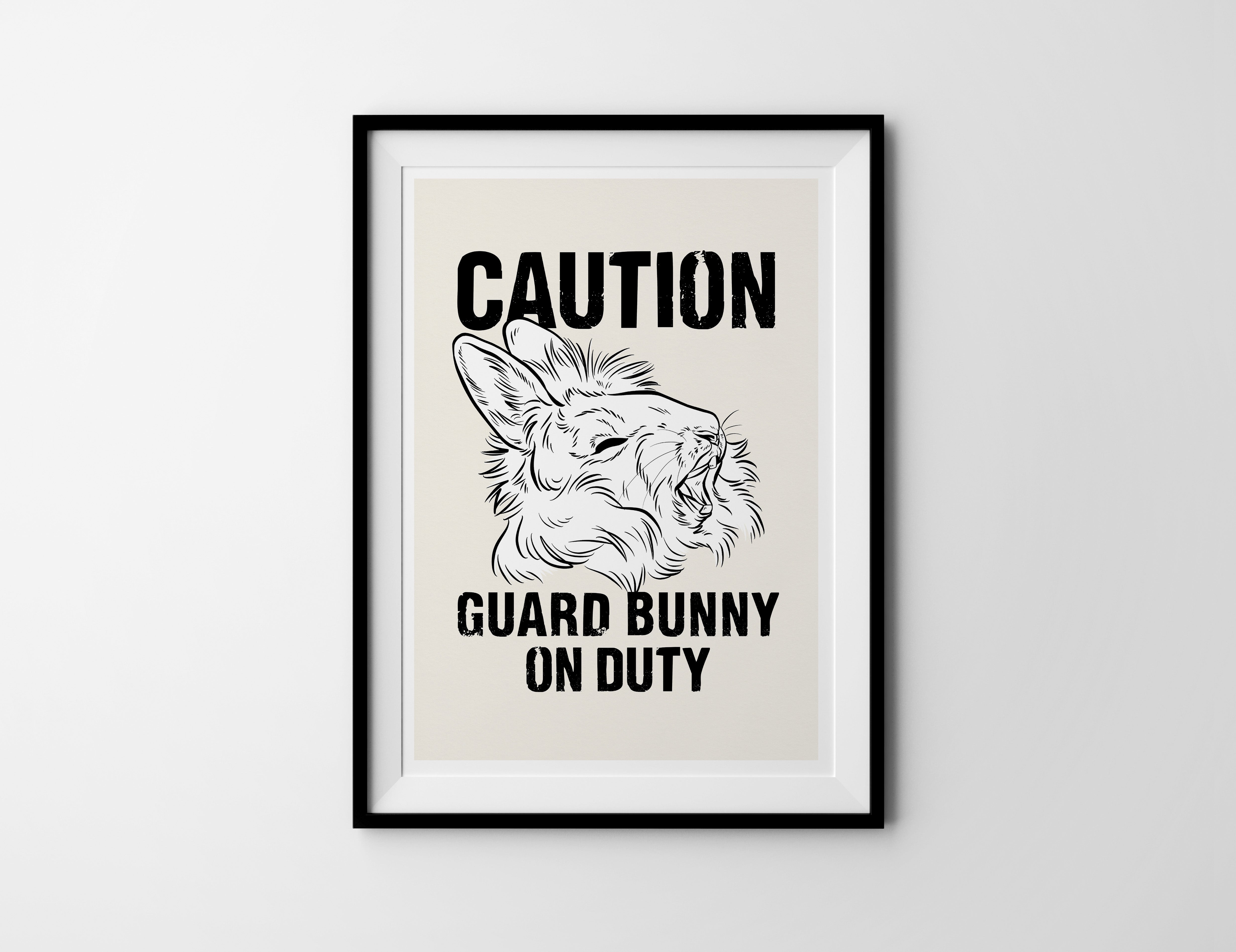 Guard Bunny A4 Art Print – Rabbit Retail
