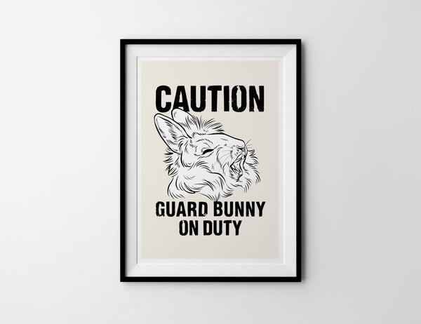 Guard Bunny A4 Art Print – Rabbit Retail