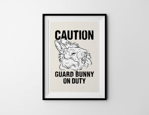 Guard Bunny A4 Art Print