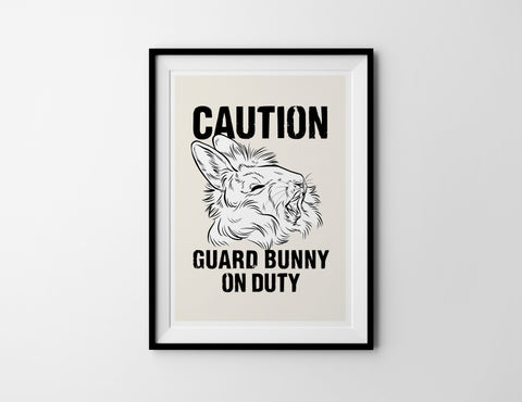 Guard Bunny A4 Art Print