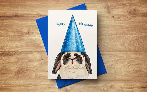 Hoppy Birthday Lop Bunny Card